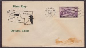 1936 Oregon Territory 100 years Sc 783-14 FDC Roessler cachet Astoria OR