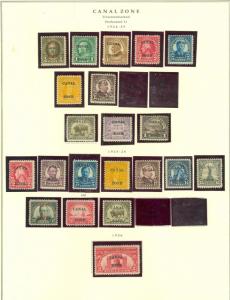 Canal Zone Collection on Scott Pages 1914  to 1978 Mint and Used Cat $2,350