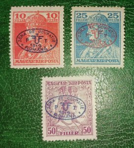 DEBRECEN Hungary 1919 Overprint Charles & Zita Kir Posta CV £75 MVLH
