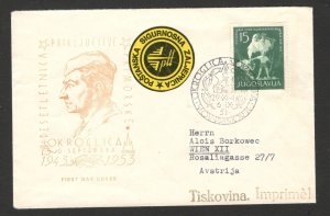 SLOVENIA TO AUSTRIA - COVER WITH STAMP  Istria Liberation - NICE POSMARK -1953