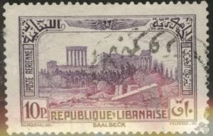 LEBANON Scott C70 used 1937 airmail stamp