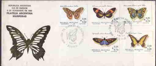 ARGENTINA FDC BUTTERFLIES AAD8893