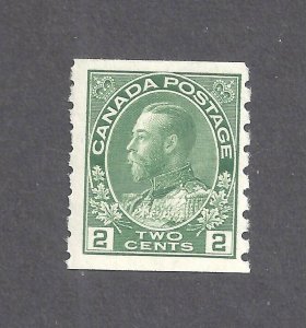 CANADA # 128ii VF MINT NH 2c GREEN ADM COIL PERF 8 VERTICALLY DRY PRINT BS25958