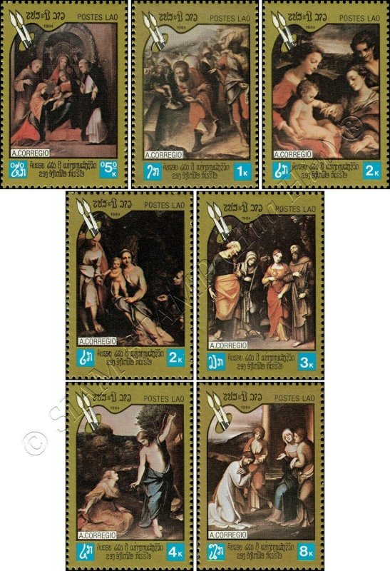 450th anniversary of Correggio's death (MNH)