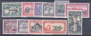 NEW ZEALAND OFFICIAL 1940 Centenary overprint set fine MNH.................B1345