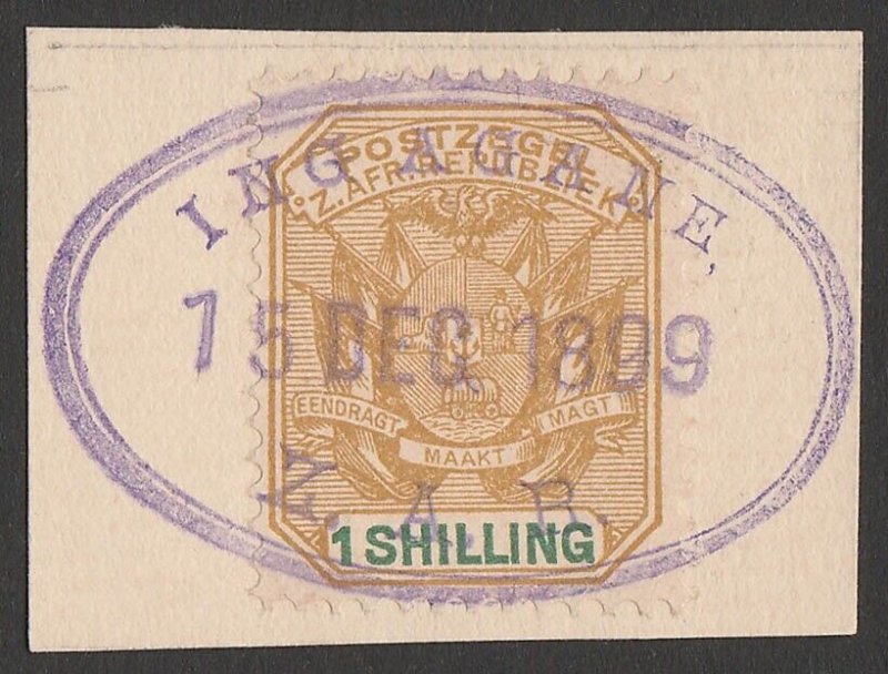 TRANSVAAL-BOER WAR 1899 Boer invasion of Natal Postmark Ingagane ZAR 15 DEC 1899