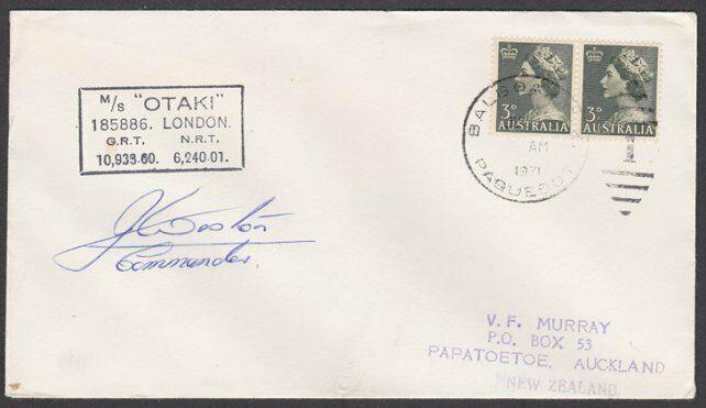 AUSTRALIA CANAL ZONE 1971 ship cover - Balboa cancel - signed..............55137