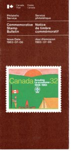 Canada 1983 Sc 993 Announcement folder