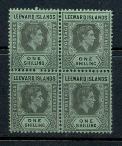 Leeward Is 1938-51 KGVI Portrait 1/- blk4 MUH