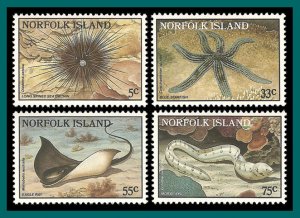 Norfolk Island 1986 Marine Life, MNH  #377-380,SG378-SG381