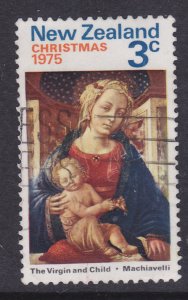 New Zealand 1975 - Christmas Virgin & Child -  3c used