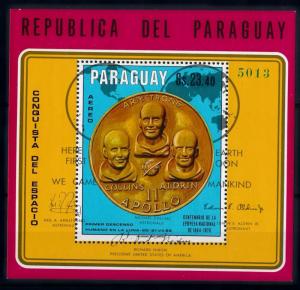 [66076] Paraguay 1970 Space Travel Weltraum Apollo 11 Coin Souvenir Sheet MNH