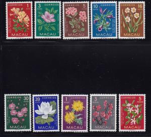 Macao Scott # 372 -381 Set VF OG never hinged nice color cv $ 54 ! see pic !