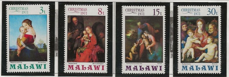 MALAWI Sc 178-81+181a NH issue of 1971 - CHRISTMAS