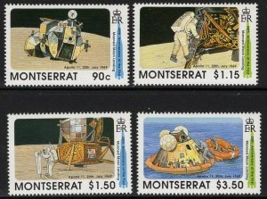 MONTSERRAT SG804/7 1989 FIRST MANNED LANDING ON THE MOON MNH