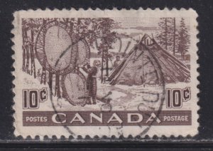 Canada 301 Drying Animal Hides 10¢ 1950