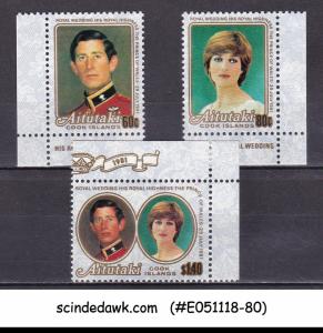 AITUTAKI - 1981 ROYAL WEDDING - 2V - MINT NH