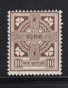 Ireland 1922-23 MH Scott #75 10p Celtic Cross Wmk Monogram SE