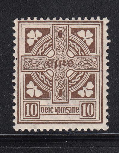 Ireland 1922-23 MH Scott #75 10p Celtic Cross Wmk Monogram SE