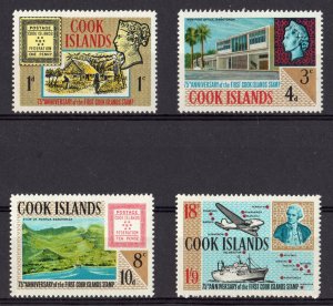 Cook Islands 1967 Sc#195/198 STAMPS ON STAMPS/CAPT.COOK Set (4) MNH