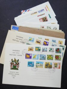 EDW1949SELL : RHODESIA & SOUTHERN RHODESIA Beautiful collection of 36 mostly FDC