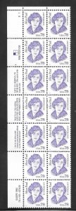 #2943 MNH Alice Paul Plate Block Slogan Block & Copy Block of 14 Plate # B1