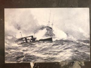 1915 Germany Picture Postcard cover to Osterholz Torpedo attack the North Sea