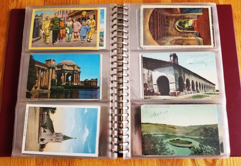 180 Vintage Post Cards in Post Card Binder(HP09)