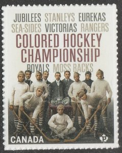 Canada 3233 Black History Colored Hockey Championship 'P' single MNH 2020