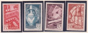 French Morocco Sc B44-47, CB36-39 LH Solidarite 1949 issue