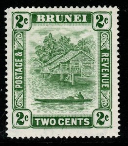 BRUNEI SG62 1933 2c GREEN MTD MINT