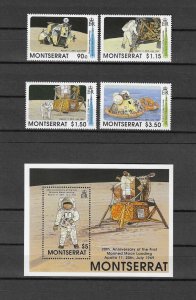 MONTSERRAT 1989 SG 804/7 + MS 808 MNH Cat £8