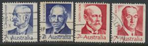 SG 505-508  Fine Used  Famous Australians  4th Series -  right imperf margins