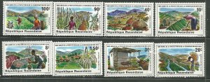 Rwanda MNH 1001-8 Soil Conservation Year 1980