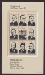 US 2216-2219 Presidents Souvenir Sheet MNH VF