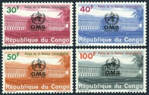 Congo DR 574-577,MNH.Michel 267-270. New WHO Headquarters,1966.Palace.