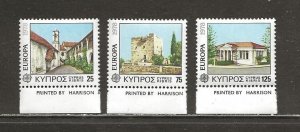 Cyprus Scott catalog # 495-497 Mint NH