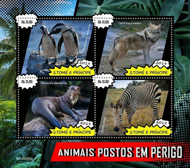 Z08 ST190409a Sao Tome and Principe 2019 Endangered species MNH ** Postfrisch