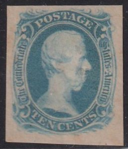 US Confederates #9 Fresh OG NH, 4 margins