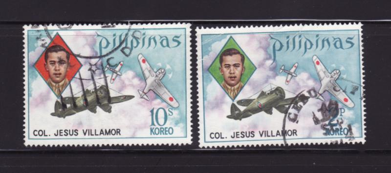 Philippines 1186-1187 Set U Planes, Col Jesus Villamor (A)