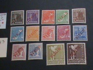 GERMANY BERLIN 1949 MNH  SIGNED SCHLEGEL SC 9N21-34 SET VF/XF 1400 EUROS (123)