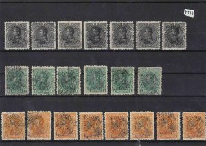 venezuela 1900 overprint stamps ref 10556