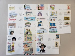 25 Fluegel Cachets, Unaddressed FDC's from 1950's-60's (F31750)