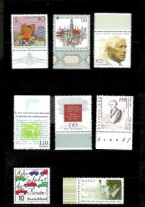 GERMANY 107 Different Mint Never Hinged Stamps Face Value=108DM+ (US$55+)