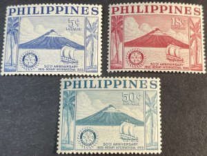 PHILIPPINES # 618-619 & C77-MINT/NEVER HINGED---COMPLETE SET---1955