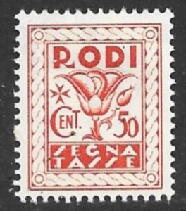 ITALY AEGEAN ISLANDS RHODES GREECE 1934 30c POSTAGE DUE Sc J6 MH