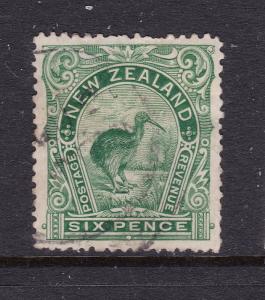 New Zealand an 1898 green 6d kiwi used