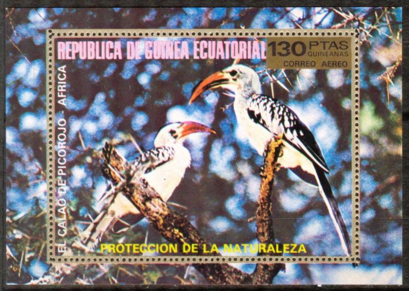 Equatorial Guinea 1976 Birds of Africa S/S MNH