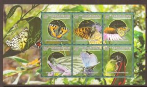 GUINEA 2011 BUTTERFLIES SHEETLET MNH