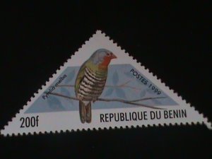 ​BENIN-1999-COLORFUL-BEAUTIFUL-LOVELY BIRD-MNH-VF-LAST ONE-HARD TO FIND